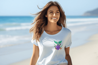 Nome do produtoCamiseta Baby Look (Baby Long) Princesa Ariel - Estampa Exclusiva Geek | 100% Algodão | CVS