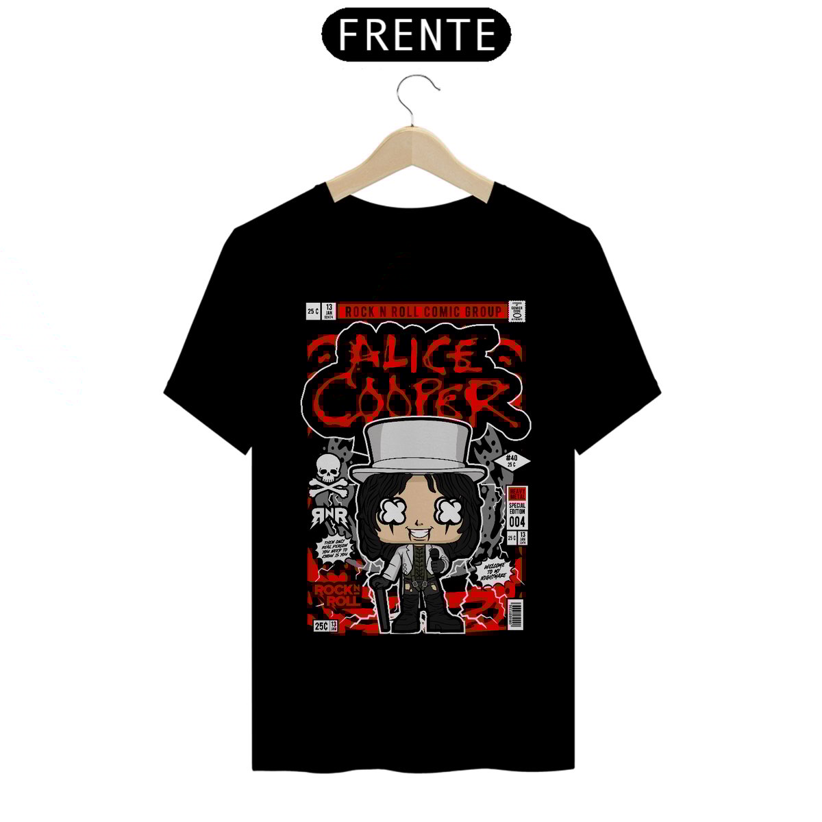 Nome do produto: Camiseta - Pop Art - Alice Cooper
