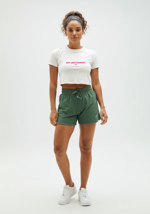 Cropped hot & stressed pink