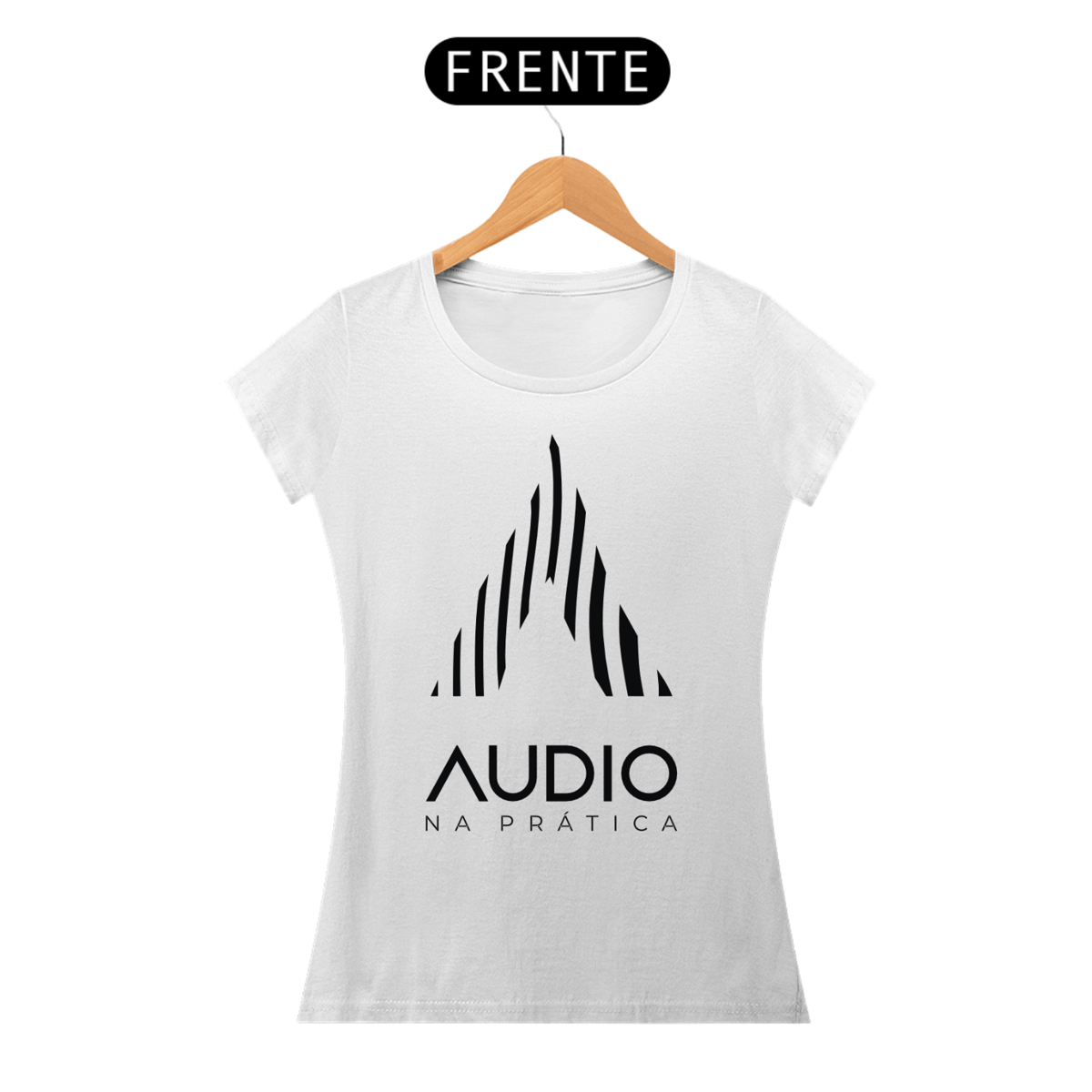 Nome do produto: Camisa Baby Look ANP - Logo Preta