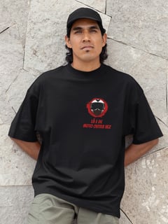 Capacete - Collab Lá e de Moto Outra Vez - Unissex, 100% Algodão, Oversized