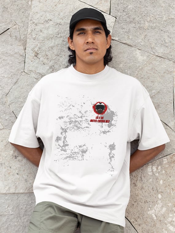Mapa - Collab  Lá e de Moto Outra Vez  - Unissex, 100% Algodão, Oversized