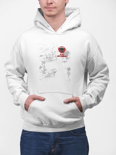 Mapa - Collab Lá e de Moto Outra Vez - Unissex, Moletom Canguru