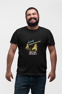 Ride it like you stole it - Collab Lá e de Moto Outra Vez - Unissex, 100% Algodão, Plus Size