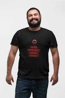 Porém, Entretanto, Contudo, Todavia - Collab Lá e de Moto Outra Vez  - Unissex, 100% Algodão, Plus Size
