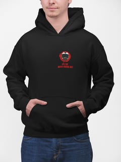 Capacete - Collab Lá e de Moto Outra Vez - Unissex, Moletom Canguru