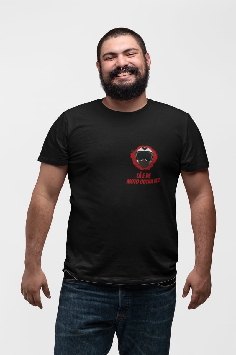 Nome do produto: Capacete - Collab Lá e de Moto Outra Vez - Unissex, 100% Algodão, Plus Size
