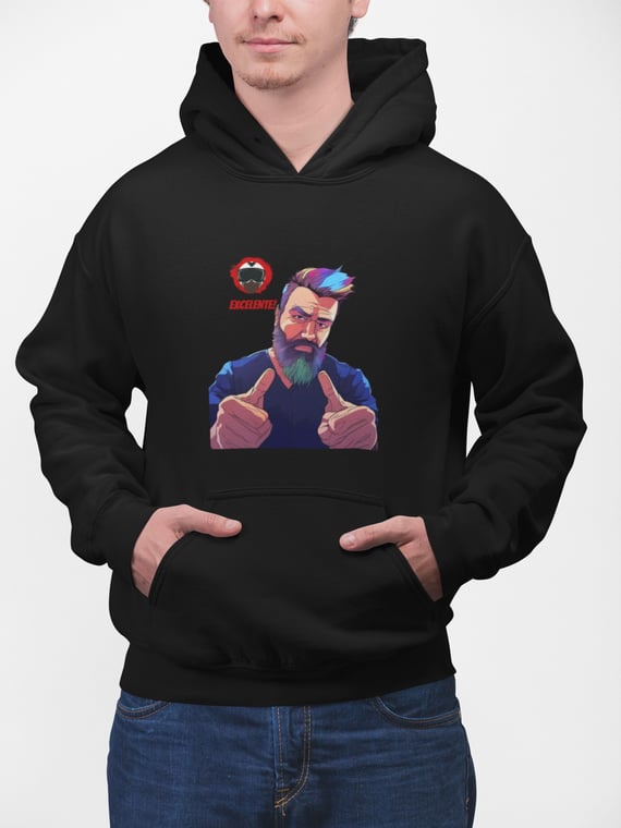 Excelente - Collab Lá e de Moto Outra Vez - Unissex, 100% Algodão, Moletom Canguru