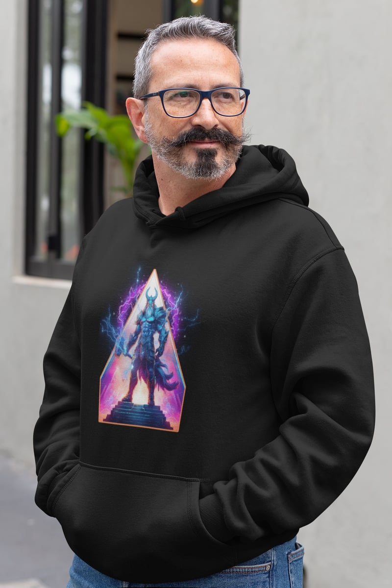 Nome do produto: Cyberpast: Norse II - Unissex, 100% Algodão, Moletom Canguru