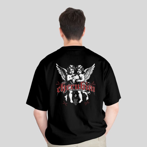 Camiseta Oversized Cherubim Genrikh Masculino