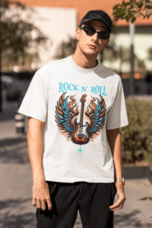 Nome do produto Camiseta Oversized Guitarra em Chamas