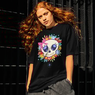 Nome do produto Camiseta Oversized Caveira Kawaii