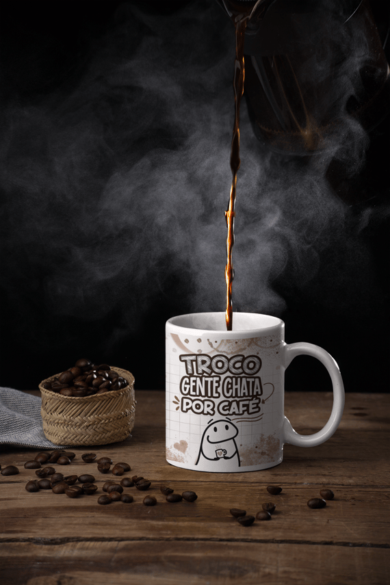Caneca Troco gente Chata por Café