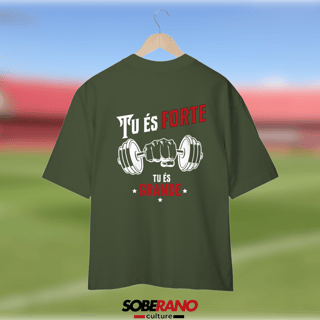 Nome do produto Camisa Oversize Soberano Culture TU ÉS FORTE TU ÉS GRANDE - ESCURO - 