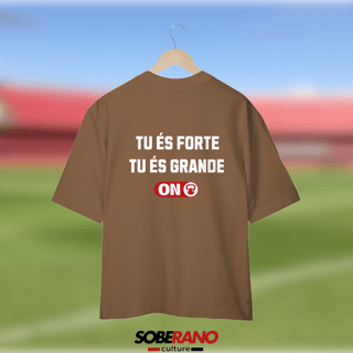 Nome do produto Camisa Oversize Soberano Culture TU ÉS FORTE TU ÉS GRANDE -  ESCURO - 