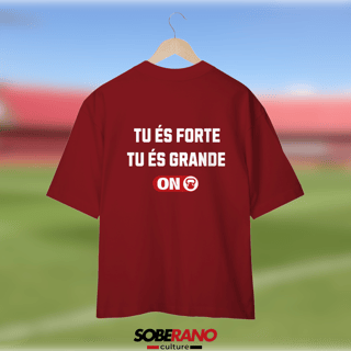 Nome do produto Camisa Oversize Soberano Culture TU ÉS FORTE TU ÉS GRANDE -  ESCURO - 