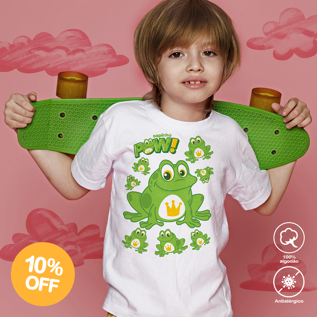 Camiseta Infantil Sapinho Pow