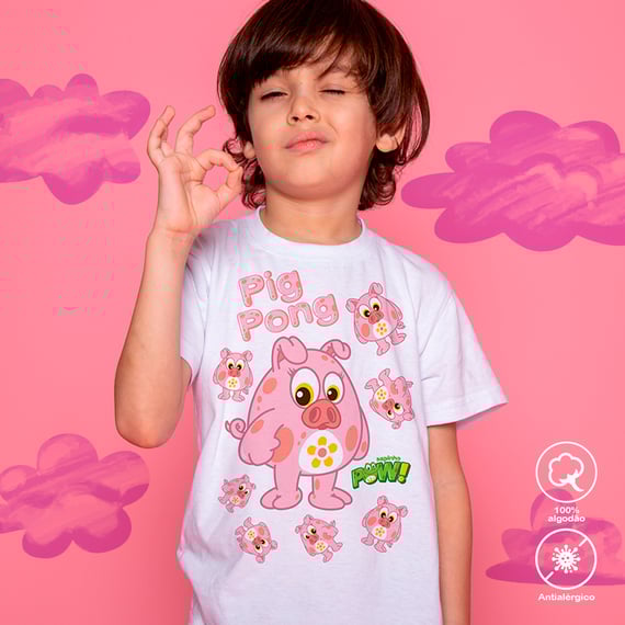 Camiseta Infantil Pig Pong