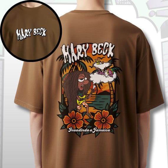 Camiseta Oversized Jamaica – Som da Fumaça e Reggae na Mente