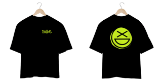 Nome do produto Camiseta Oversize Xisde com Estampa Neon Grafite e Logo - Streetwear Autêntico