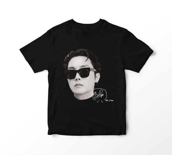 Camiseta BTS - J-Hope Faces (preta)