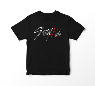 Camiseta Stray Kids - Stray Kids LOGO (preta)