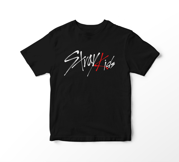 Camiseta Stray Kids - Stray Kids LOGO (preta)