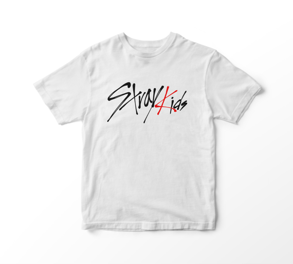 Camiseta Stray Kids - Stray Kids LOGO (branca)