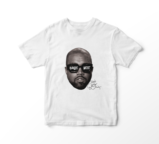 Camiseta Kanye West - Glasses (branca)