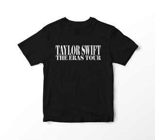 Camiseta Taylor Swift - The Eras Tour Logo (preta)