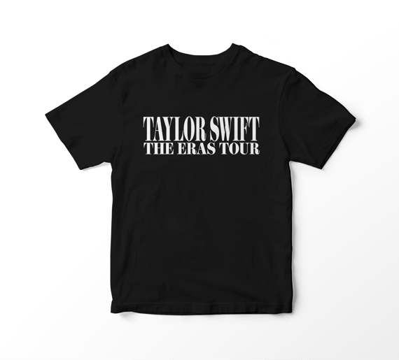 Camiseta Taylor Swift - The Eras Tour Logo (preta)