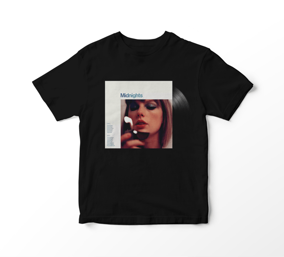 Camiseta Taylor Swift - Midnights Album Vinil