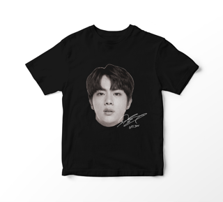 Camiseta BTS - Jin Faces (preta)