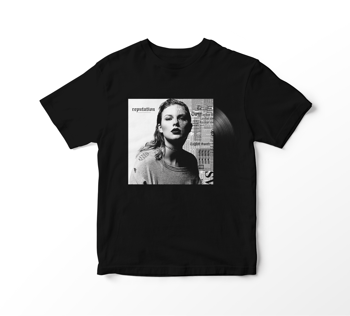 Nome do produto: Camiseta Taylor Swift - Reputation Album Vinil