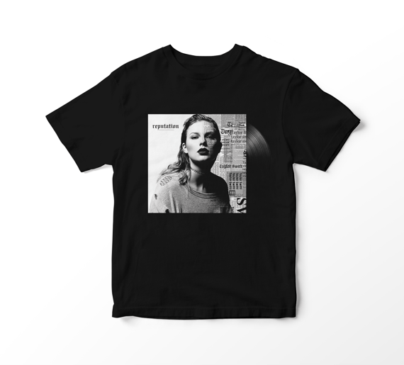 Camiseta Taylor Swift - Reputation Album Vinil