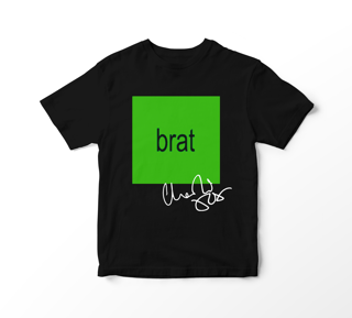 Camiseta Charli XCX - brat Album Cover (preta)