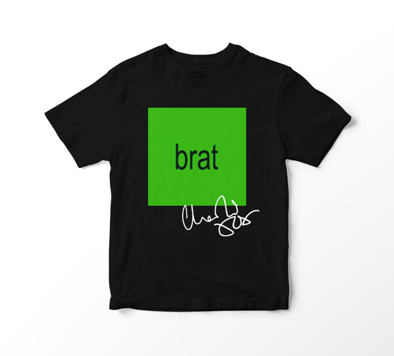 Camiseta Charli XCX - brat Album Cover (preta)