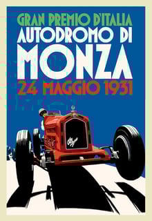 Nome do produto Posters Grand Premio de Monza 1931