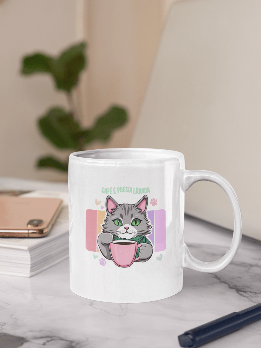 Nome do produto: Café é Poesia Líquida - Caneca do Bem