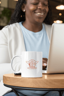 Nome do produto Caneca Anjos de São Francisco - Cor do Cuidado