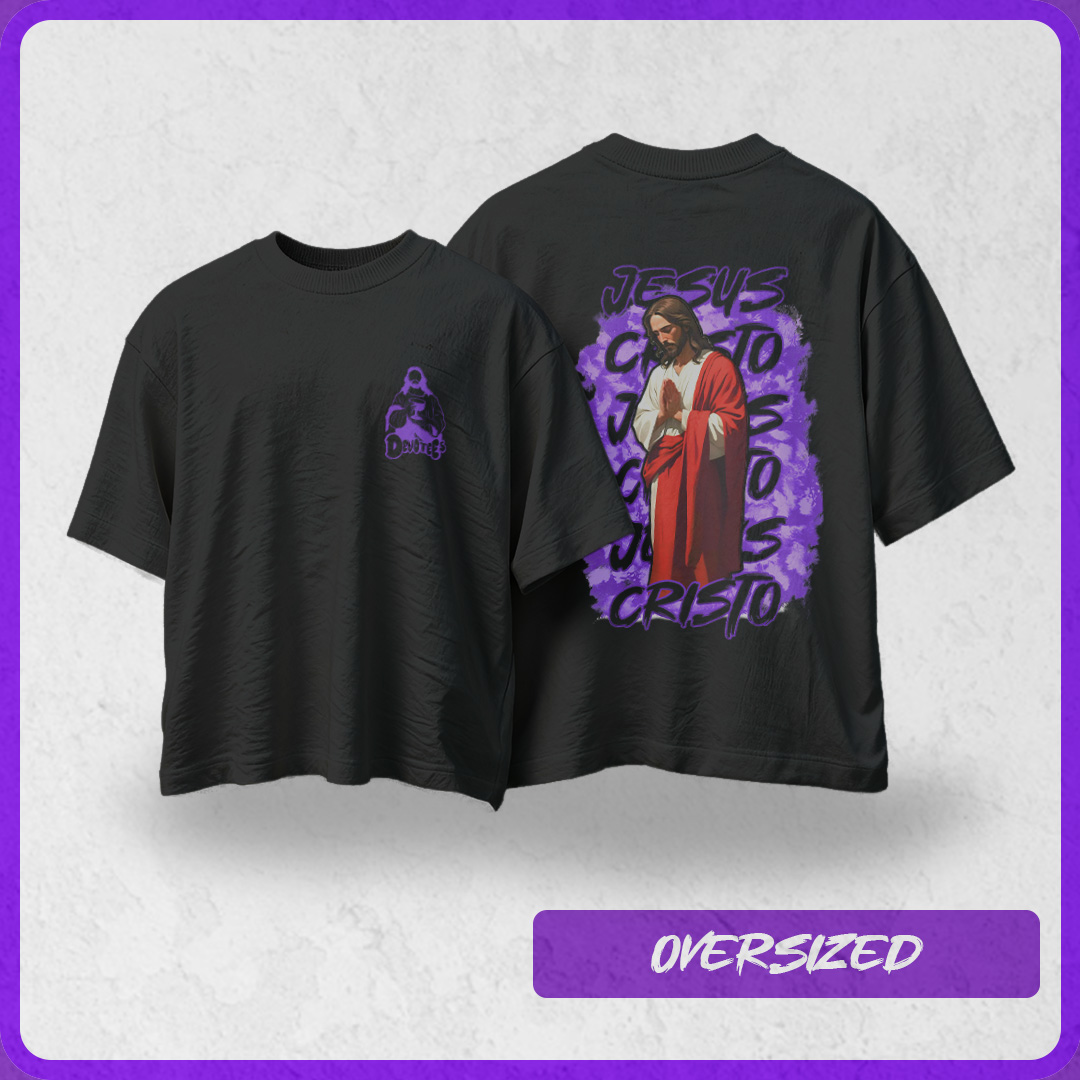Nome do produto: Oversized Jesus | Urbano Sagrado - Roxo