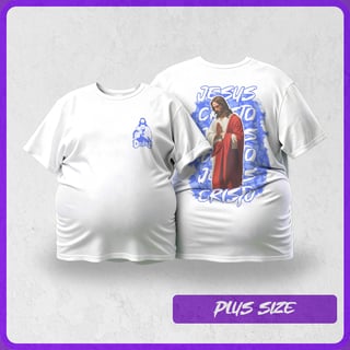 Nome do produto Plus Size Jesus | Urbano Sagrado - Azul