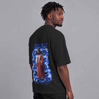 Nome do produto Oversized Jesus | Urbano Sagrado (Azul)