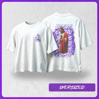 Nome do produto Oversized Jesus | Urbano Sagrado - Roxo