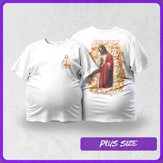 Nome do produto Plus Size Jesus | Urbano Sagrado - Laranja