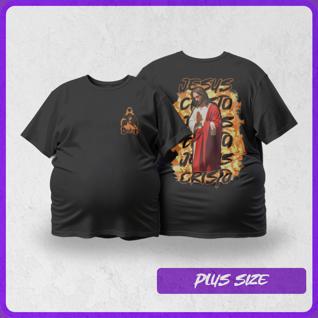 Nome do produto: Plus Size Jesus | Urbano Sagrado - Laranja