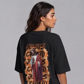 Nome do produto Oversized Jesus | Urbano Sagrado (Laranja)