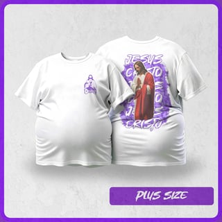 Nome do produto Plus Size Jesus | Urbano Sagrado - Roxo