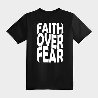 Nome do produto Camiseta Tradicional Quality Preta Faith Over Fear
