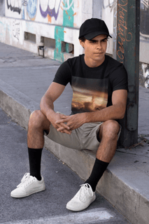 Nome do produto Camisa Unissex Premium: Céu Dourado